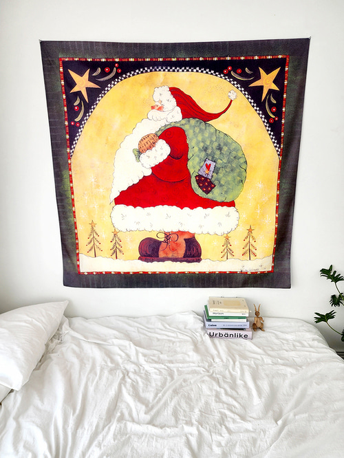 블랑쉬 귀여운 산타의 산책 벨벳 패브릭 포스터150x150