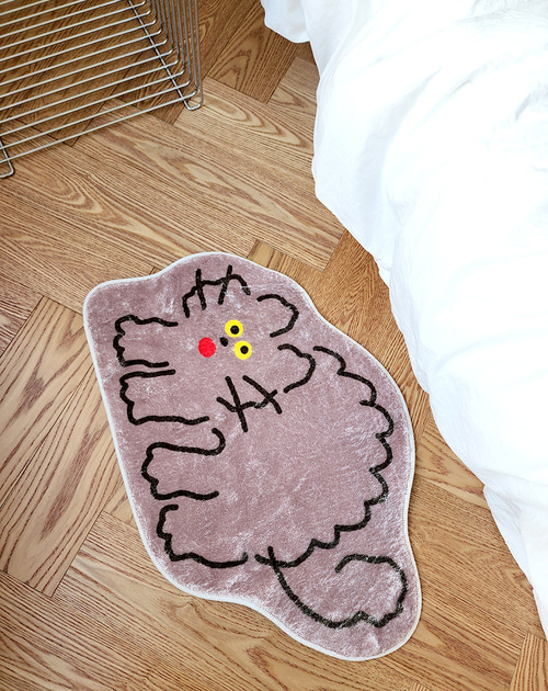 블랑쉬 귀여운 고양이 소프트 로맨틱 매트 미니 러그 40x60